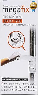 Pipe Repair KIT, Fiberglass Wrap, Water Leak, Plumbing, Underwater OK, Emergency, Self DIY, Permanent (Epoxy Type, 2in x 5ft)