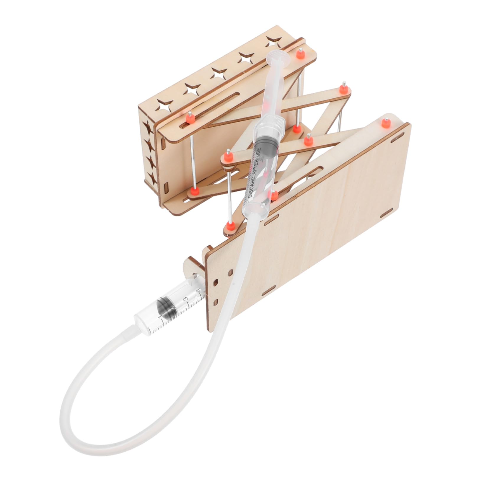 DIY Hydraulic Lift Platform Kit for Adjustable Wooden Lab Jack Machine Model for Scientific Experiments Educational Stem for Creative Exploration and Learning