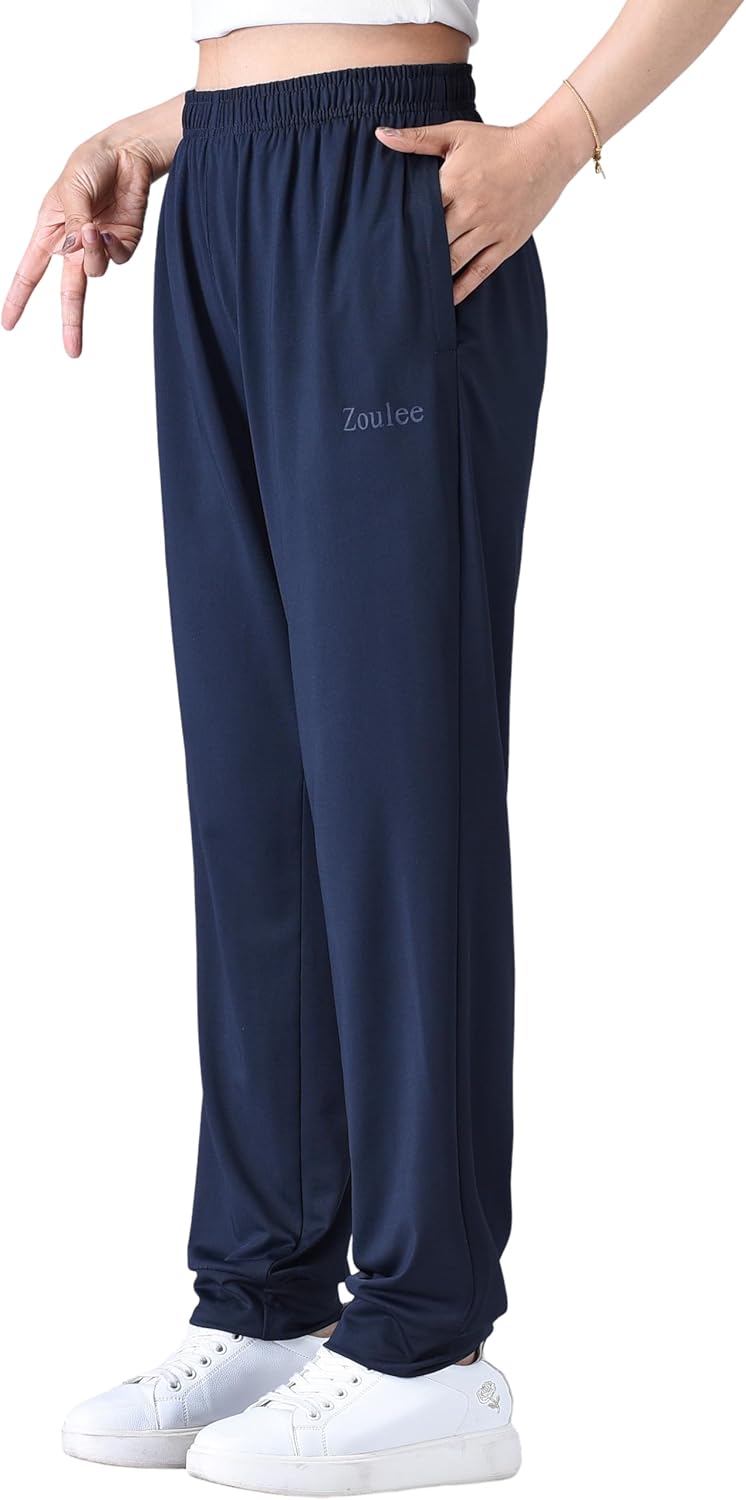Zoulee Women's Essentials Warm-Up Tapered Track Pants Athletic Running Sweatpants Sports Training Pants S-4X - Image 2