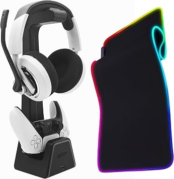 Titled Nation 3-in-1 PlayStation and Xbox Magnetic Charger and Its Matching Extended Mousepad
