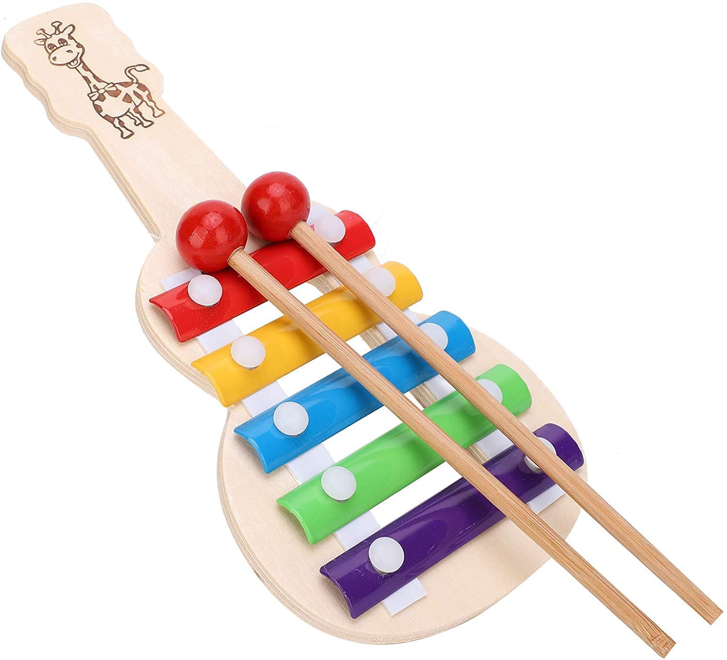Buy AL MURG Wooden Guitar Shaped Xylophone Kids First Musical Sound