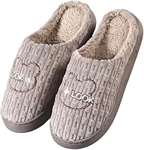 Fluffy Warm Slippers for Women and Men Cute Cartoon Rabbit Flip Flops Fur Winter Fashion Slip on for House and Bedroom Slides & Home Indoor