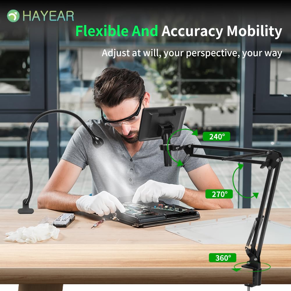 Amazon.co.jp: HAYEAR 26MP 7インチスクリーンデジタル 顕微鏡