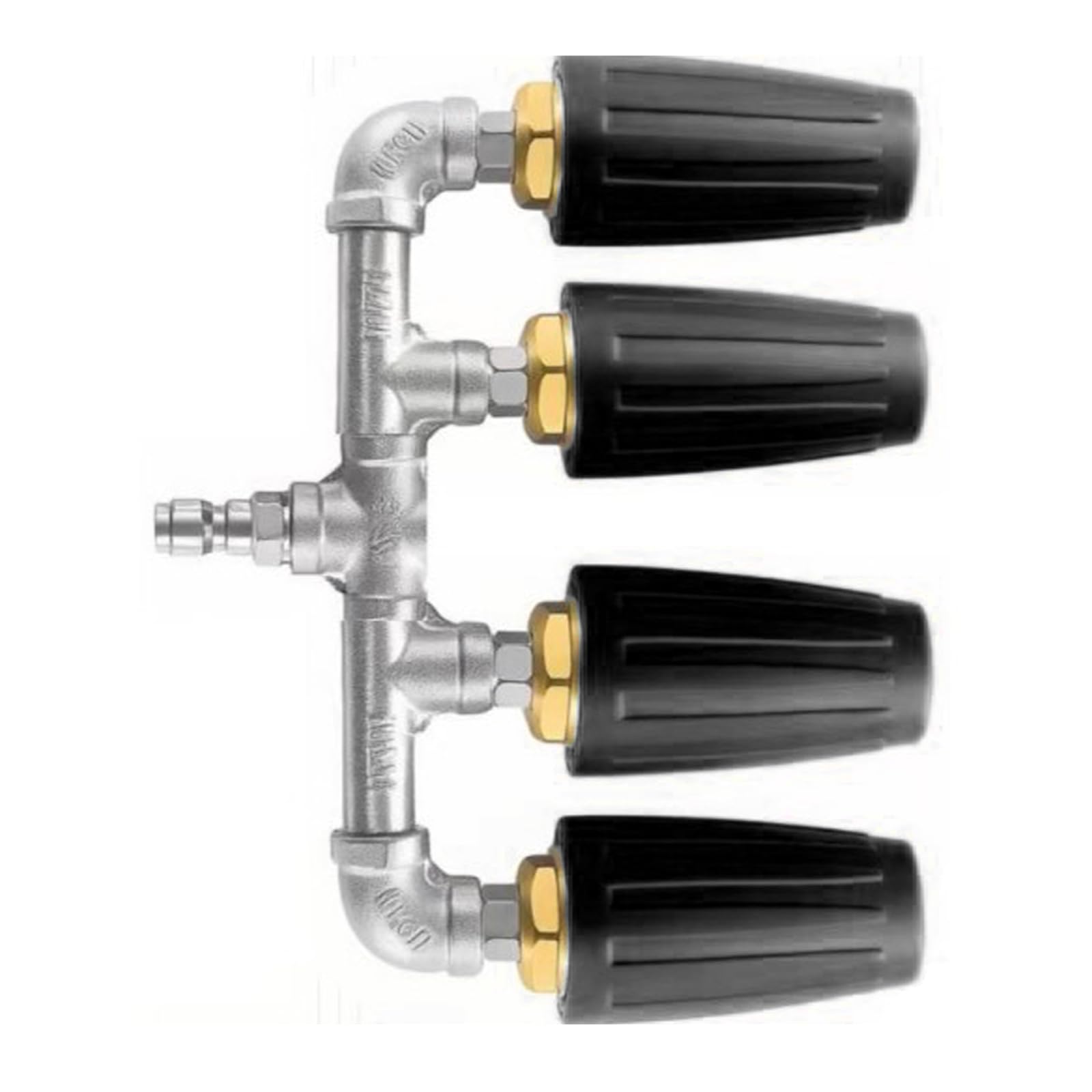 Easy Installation 4Way Nozzle Rotating Garden Sprayer 4000PSI Perfect for Home Garden and Professional Tasks Aluminum Alloy Connectors