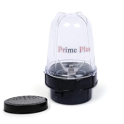 Prime Plus 350ml Abs Plastic Bullet jar Attachment for Mixer Grinder (Black).