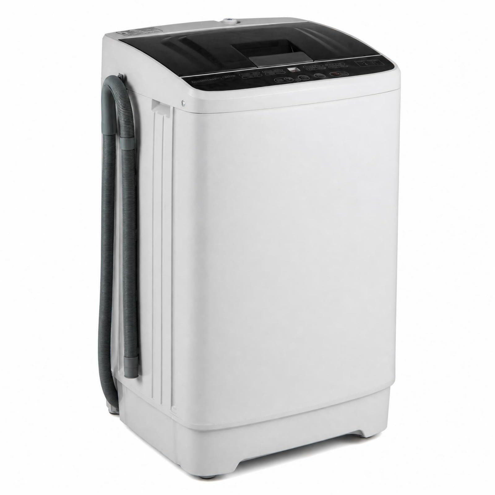 COSTWAY 7.7LBS Portable Washing Machine, Full-Automatic w/Drain Pump, Grey