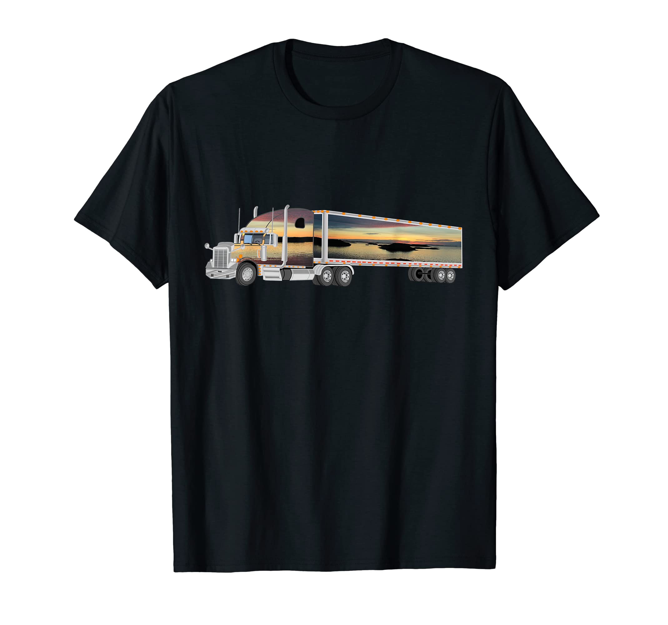 American truck, Norway at sunset T-Shirt