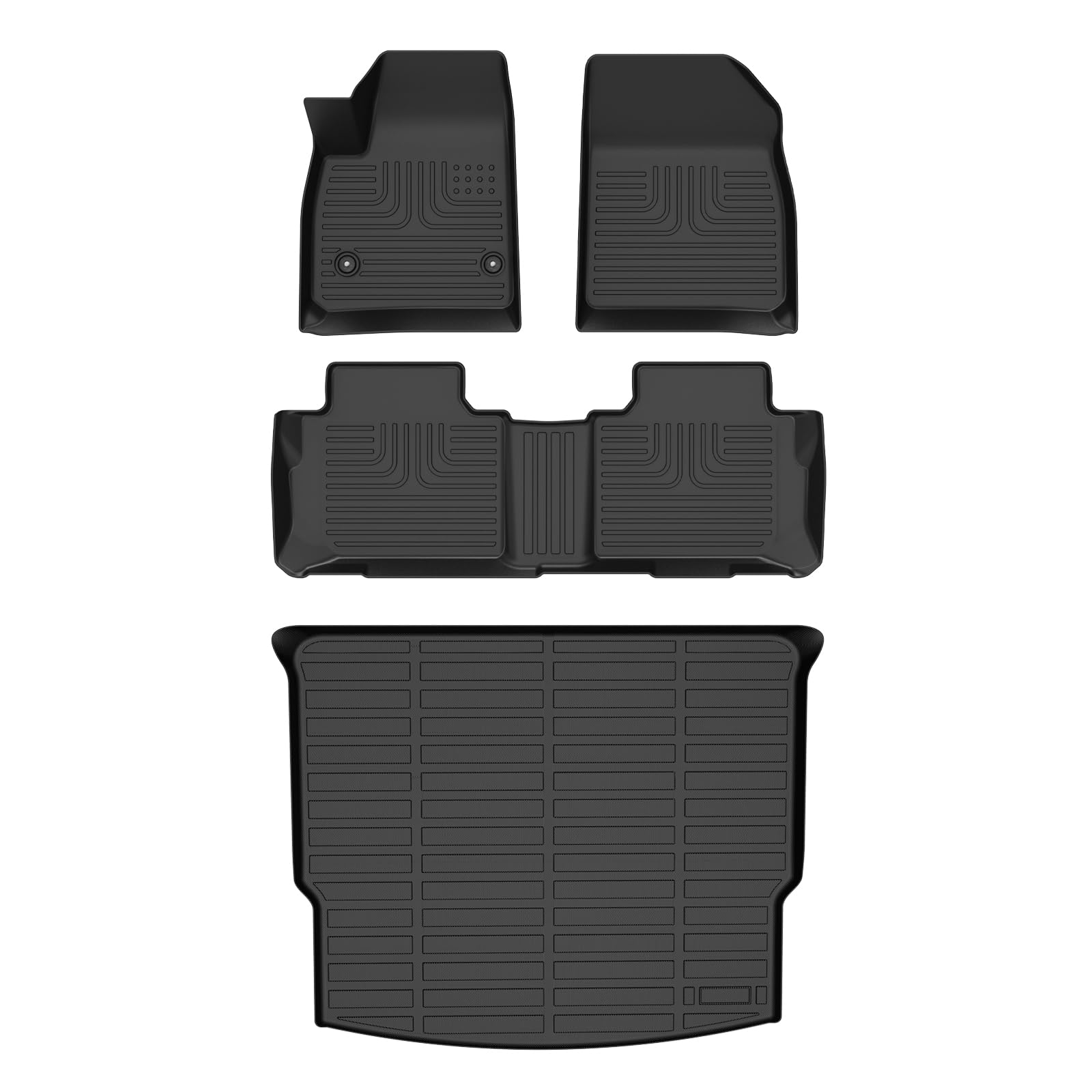 HAFIDI® Floor Mats & Cargo Liner Set Fit for 2019-2025 2026 Chevy Blazer Gas Only (Not for EV & Trailblazer) All Weather Protection TPE Anti-Slip Automotive Floor Liners Blazer Accessories - Black