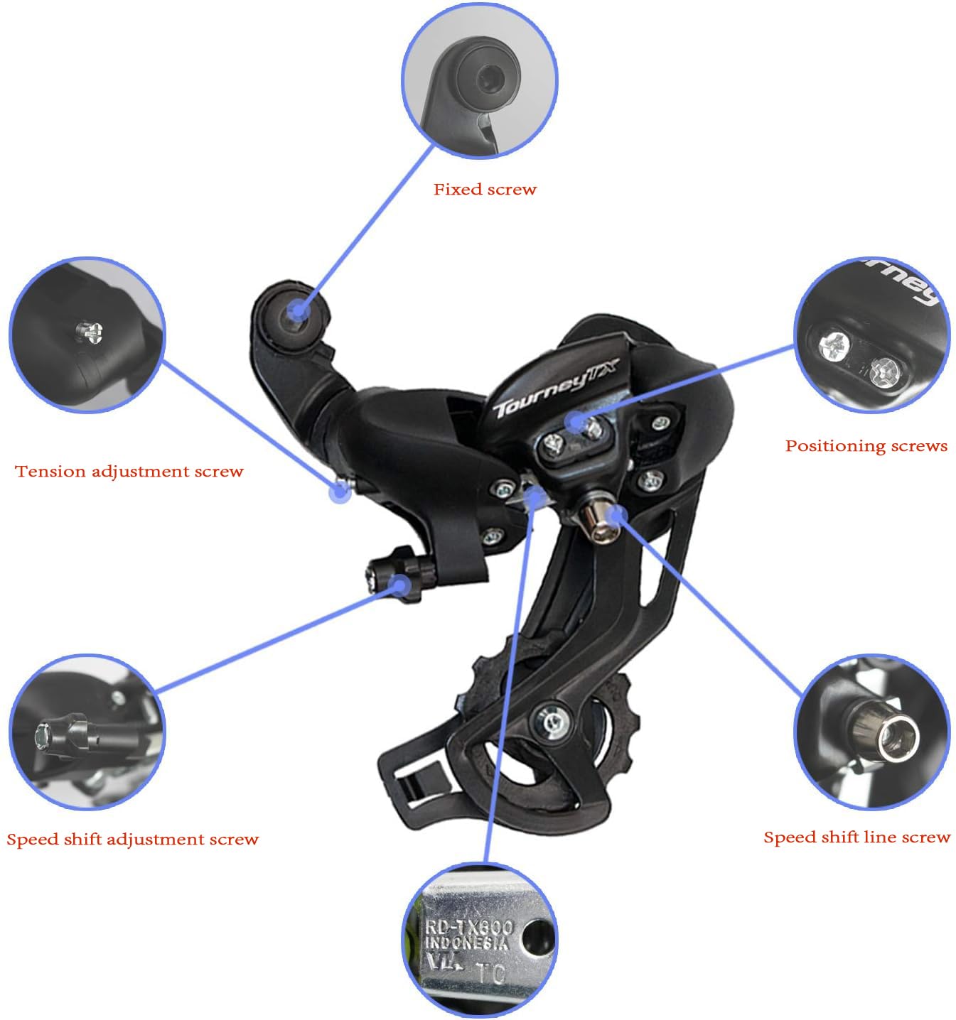 Amazon.co.jp: CHMEFLY 自転車リアディレーラー RD-TX800 7/8スピード