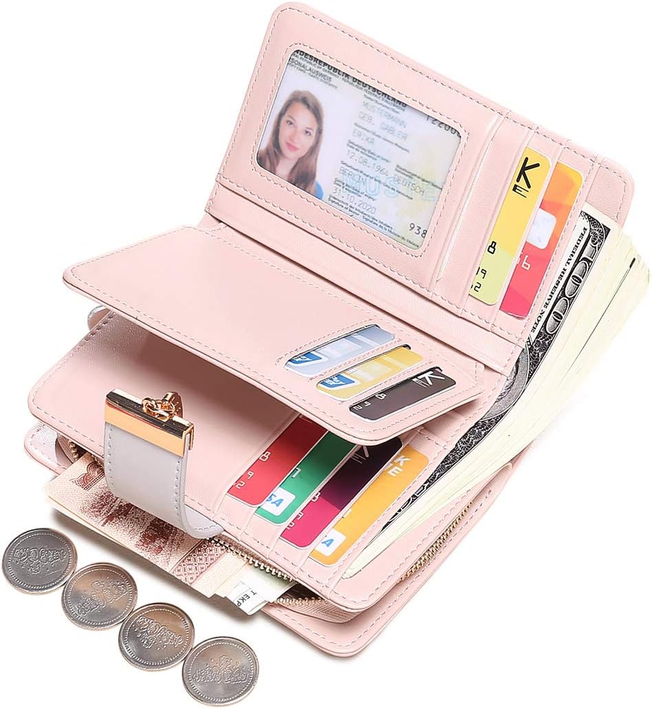 BAIGIO Wristlet Wallets for Women Leather Wallets Bifold Wallet RFID Clutch Wallet for Women Card Holder Small Purse Lady - Image 2