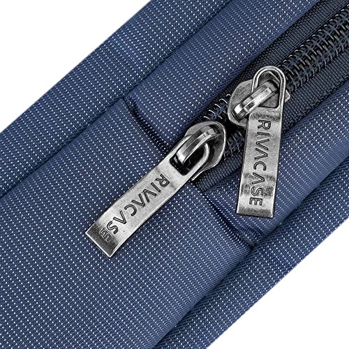 Rivacase Bleue sacoche ordinateur portable légère avec poches accessoires