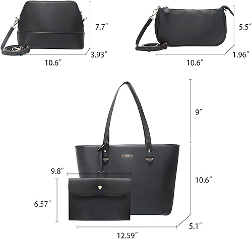 Vista 3 de Monederos y bolsos de mano para mujer, bolsa de hombro, asa superior, bolsa de mano, juego de monedero