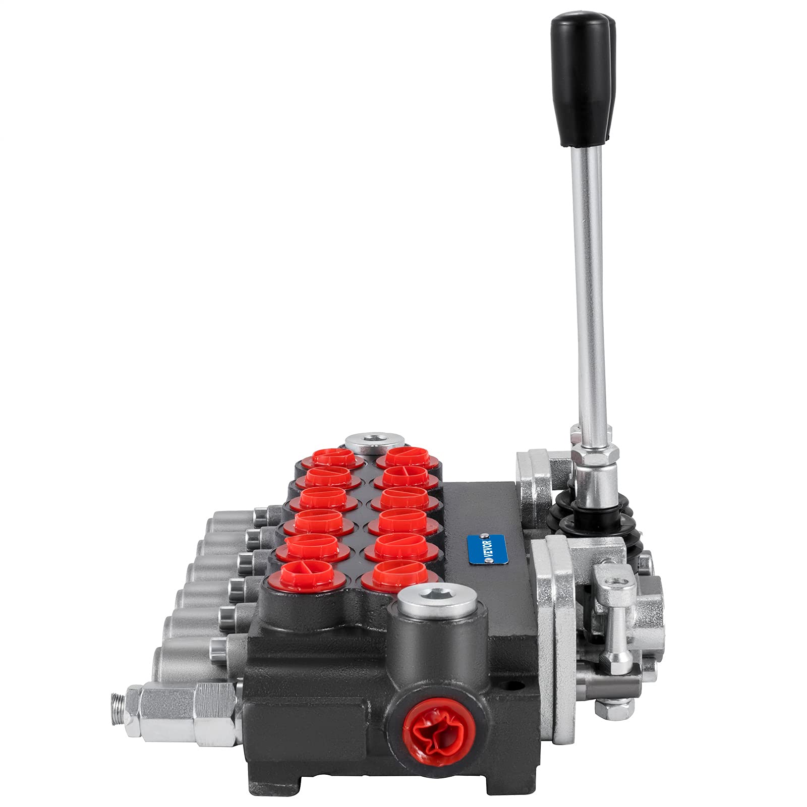 VEVOR Valve de Commande Directionnelle Hydraulique 6 Bobines, Vanne à Bobine Hydraulique 40 L/min 4500 PSI, Valve Directionnelle Hydraulique, Vérins à Double Effet, pour Tracteurs, Chargeurs Compacts