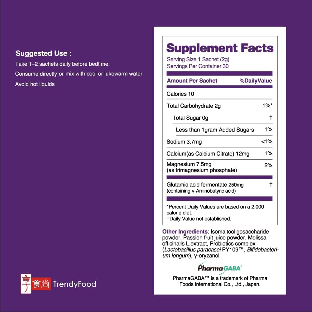 SleepPLUS Probiotic Sleep Support with GABA Sleep Strain PY109™ and Lemon Balm 30 Billion CFU Nighttime Relaxation Gut Brain Balance Supplement 30 Stick Packs