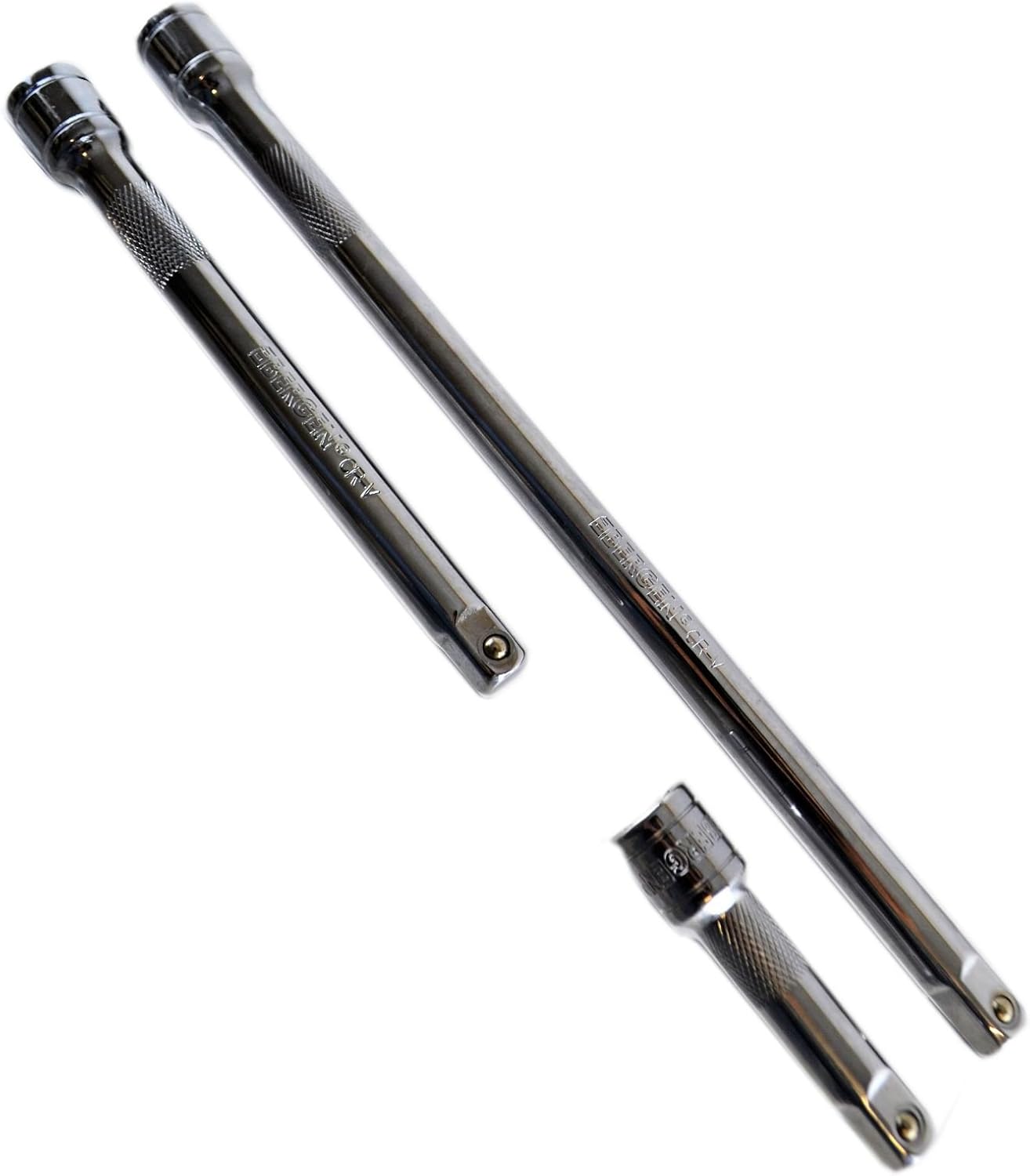 3/8" Drive Straight Socket Extension Bar Set 75mm 150mm + 250mm 3pc