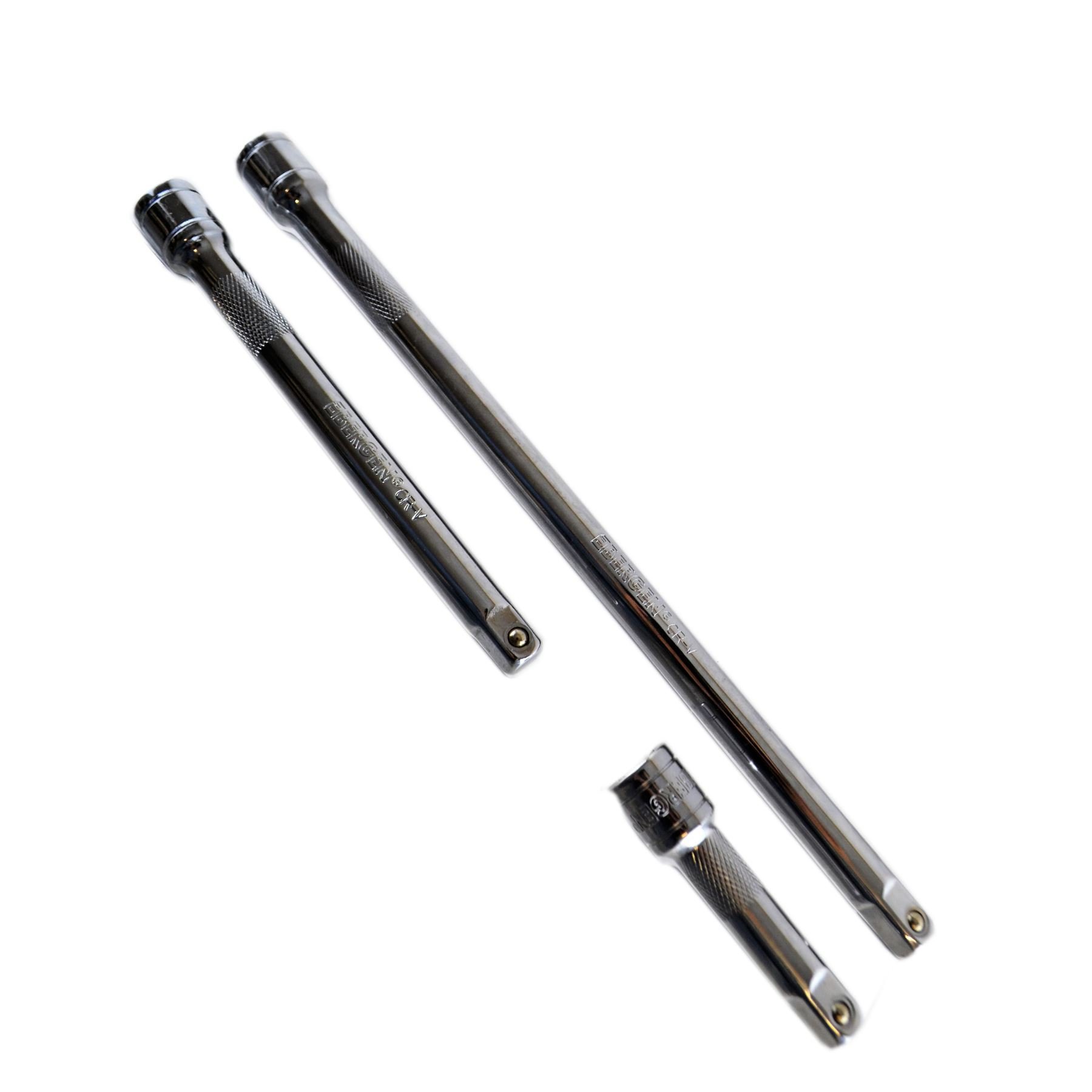 3/8"" Drive Straight Socket Extension Bar Set 75mm 150mm + 250mm 3pc
