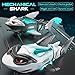 ＳＯＴＫＺＴ Electric RC Shark Fish Toys with Light & Spray Water Function for 0-3 Year olds Kid Boys Girls,Crawling Moving Lightup Toys,Christmas and Birthday Gift. (White)