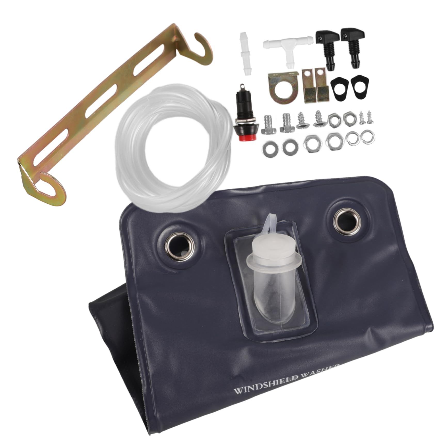 PRETYZOOM Kit di Sostituzione Pompa Lavavetri per Auto Tubo Flessibile in Metallo e Plastica, Affidabile e Portatile per Pulizia Parabrezza