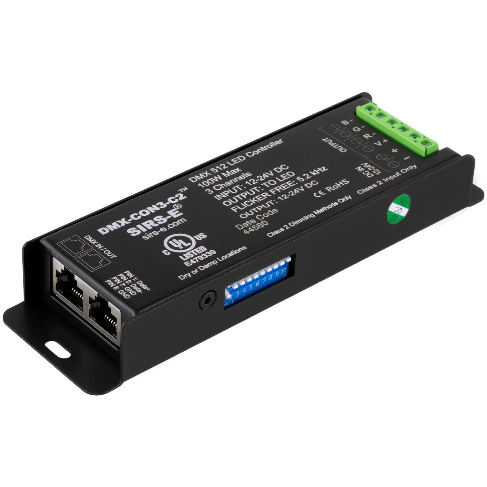 Snapklik.com : SIRS-E DMX-CON3-C2 LED Decoder 3 Channel RGB Controller
