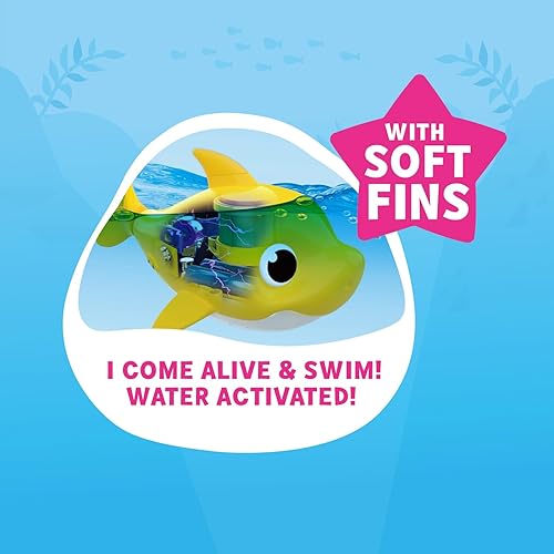 Miniatura 3 de Robo Alive ZURU - Aletas de silicona Junior Baby Shark para cantar y nadar (color azul)