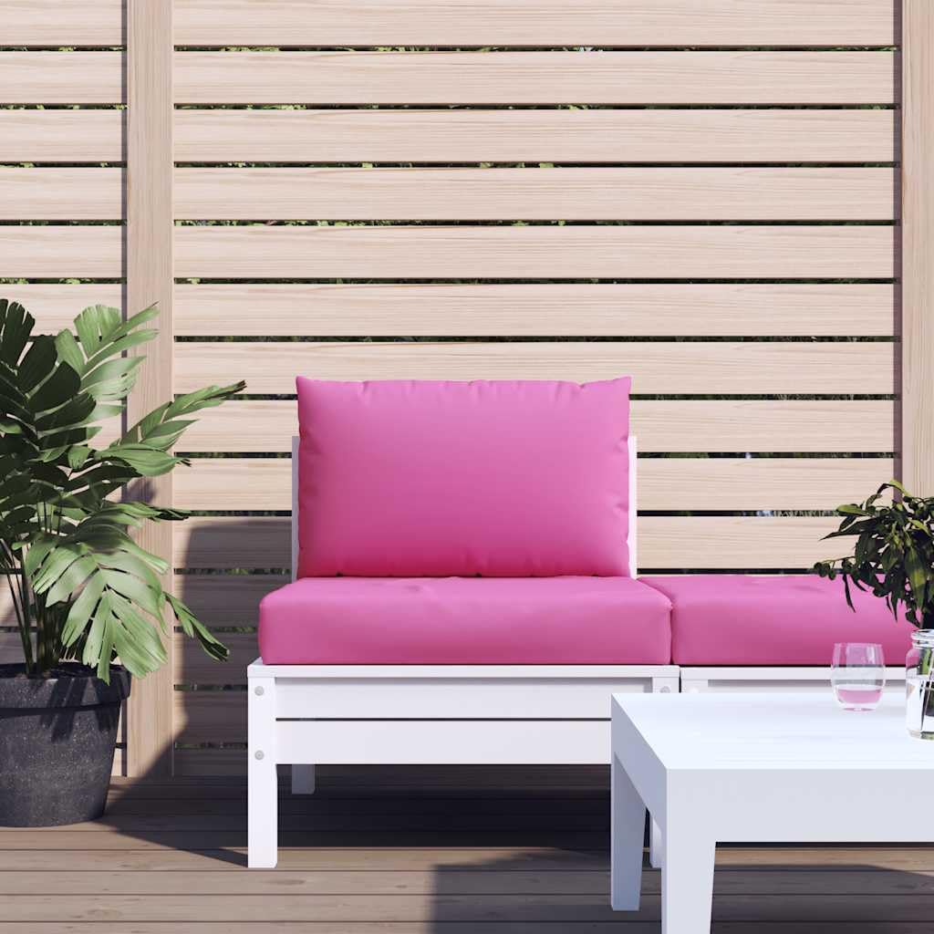 Coussin de palette imperméable rose pour aménager un balcon chaleureux