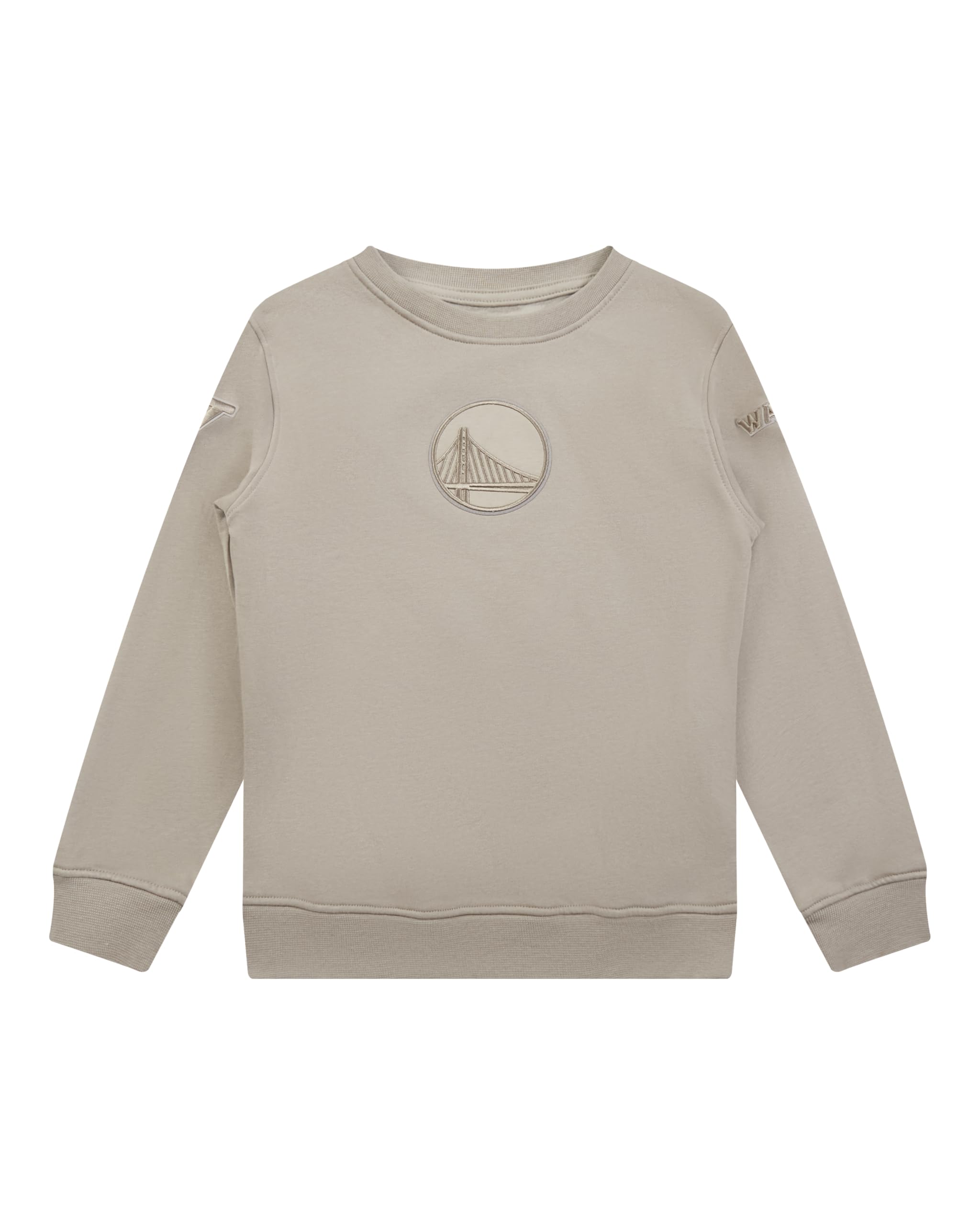Pro Standard Big Boys NBA Golden State Warriors Neutral Crewneck Sweatshirt Taupe S