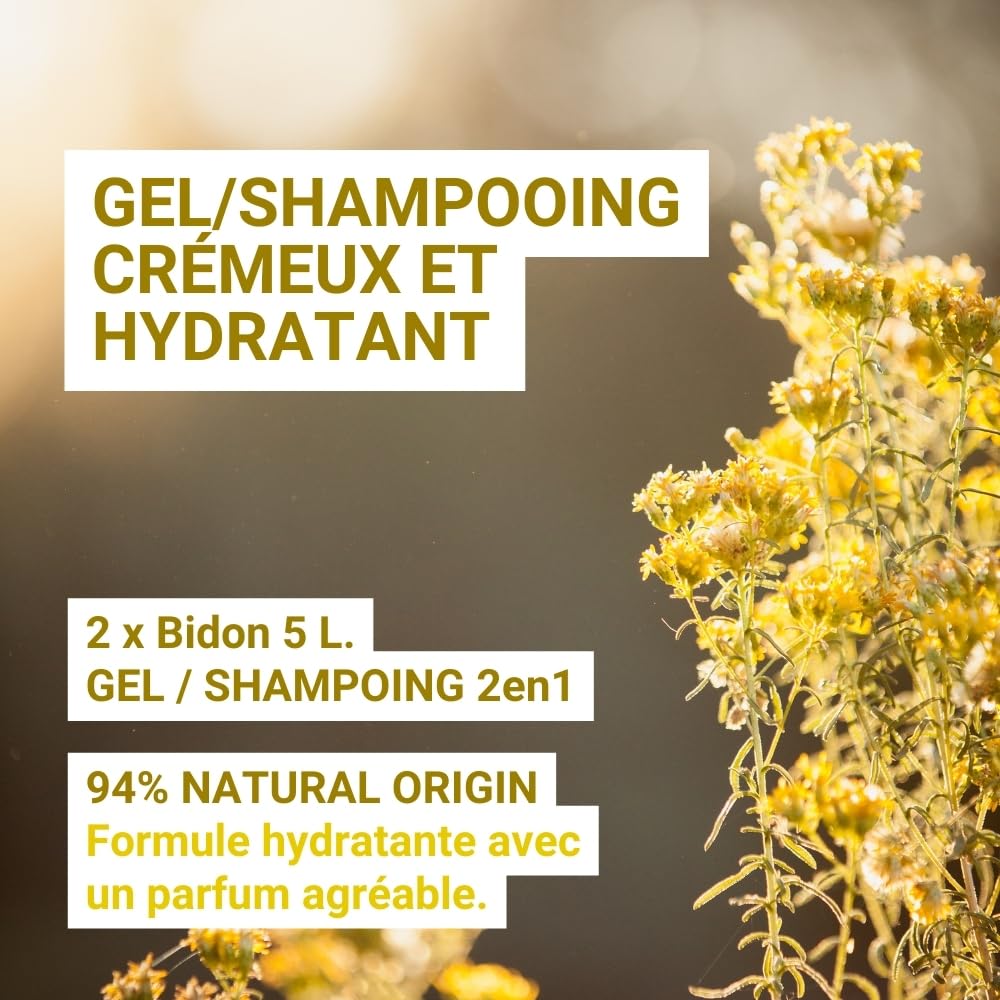 Gel & Shampooing GOLD | 2 bidons x 5L | Hôtel, B&B, Gîte Rural, Gym