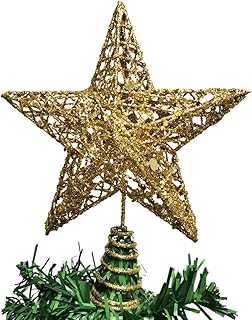 Gold Glitter Star Christmas Tree Topper, 25 cm