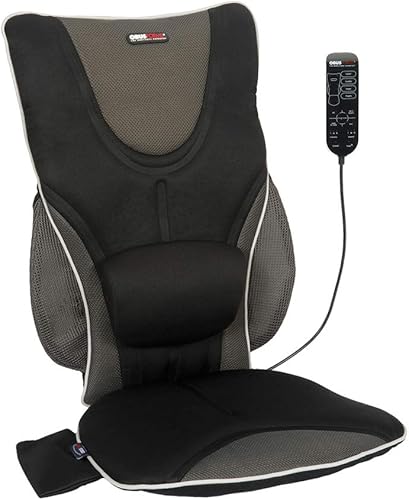 ObusForme Masajeador de espalda con calor | Masaje vibratorio | Marco de soporte de espalda, almohadilla lumbar extraíble para soporte de espalda