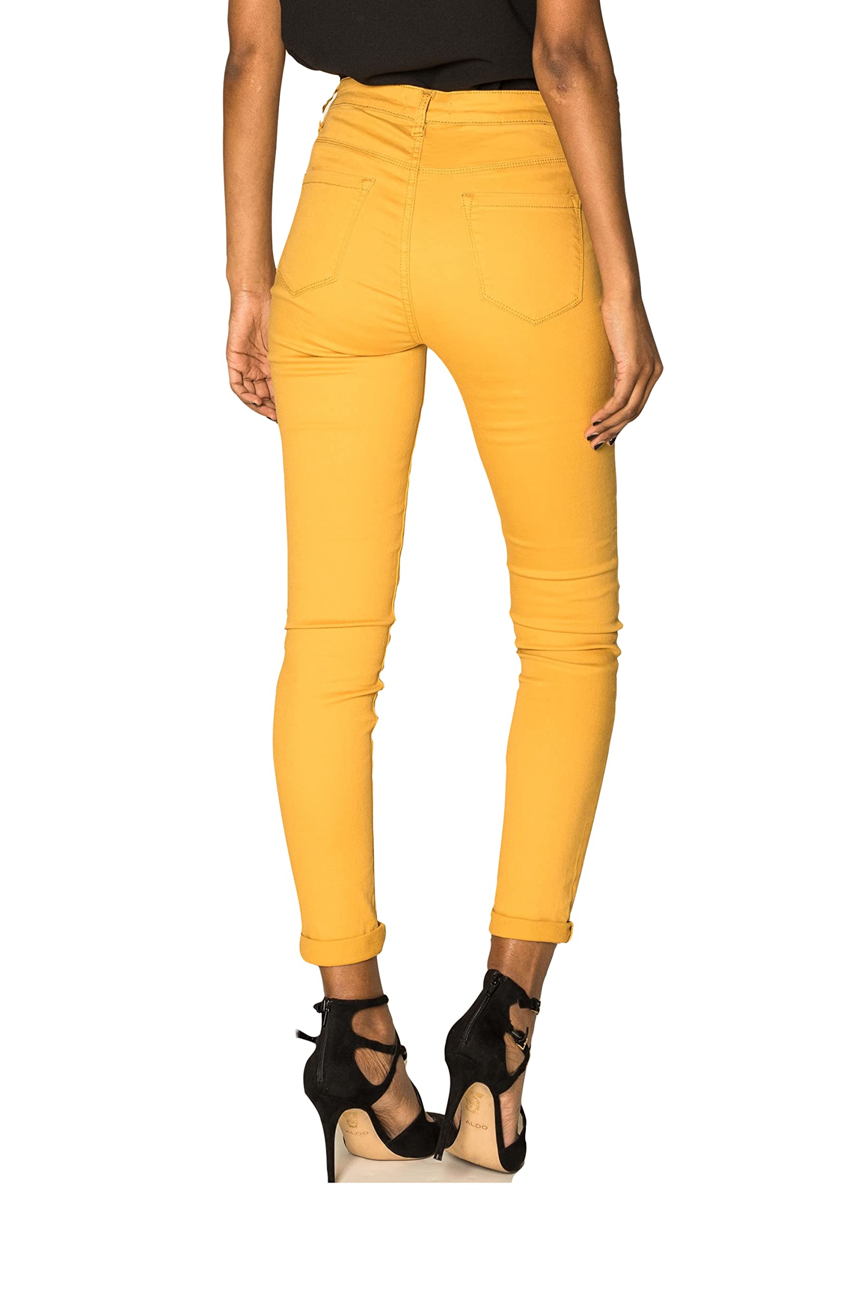 Nina Carter P056 Pantalones vaqueros para mujer, corte ajustado, cintura alta