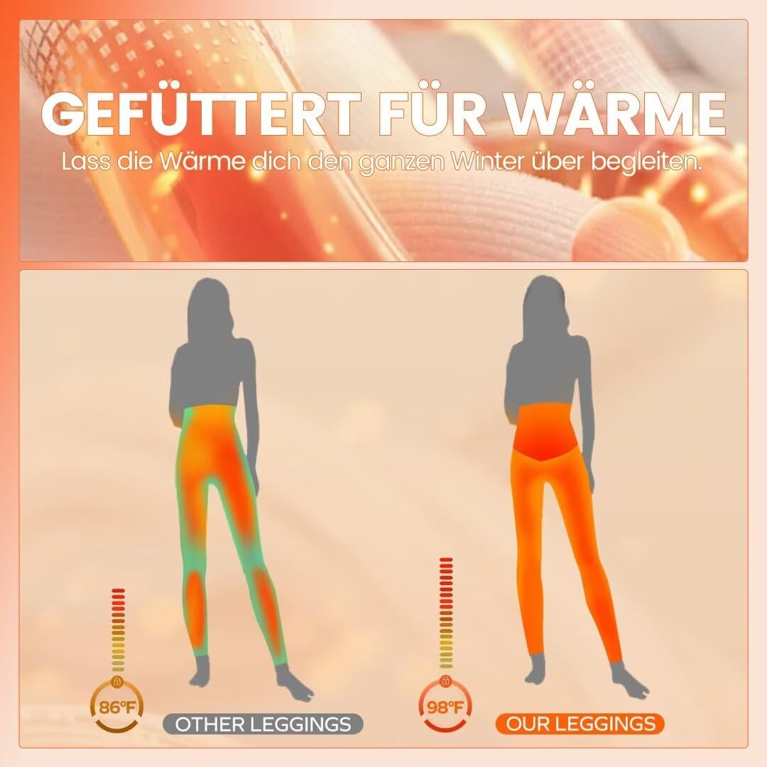 QGGQDD Thermo Leggings pour Femmes Taille Haute pour la Grossesse, Leggings Chauds pour la Grossesse, Leggings pour l'Hiver, pour la Maison, le Sport, Noir , L