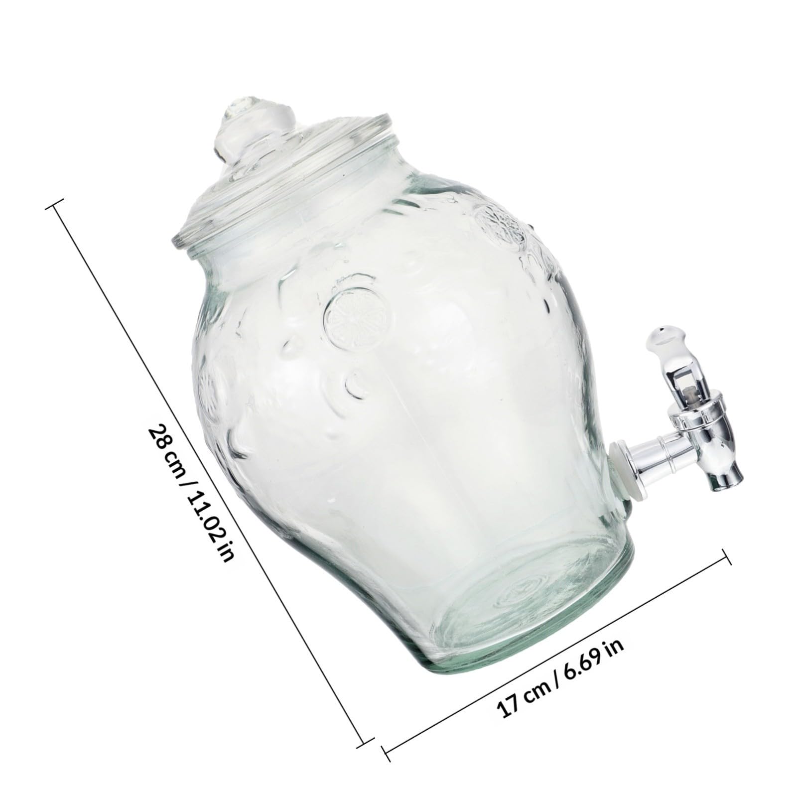 Amosfun Frasco de Vidrio Hermético con Grifo para Jugo y Vino
