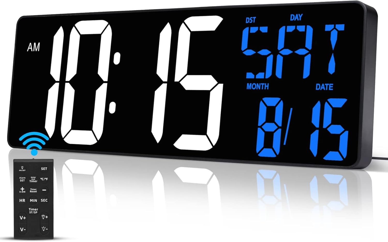 17 Inch Large Digital Wall Clock with Remote Control