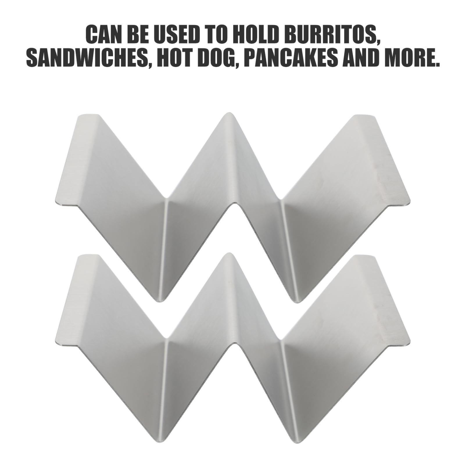 HOLIDYOYO Taco Holder Stand Tortilla Roll Rack Comfortable to Hold Stainless Steel Taco Rack for Home