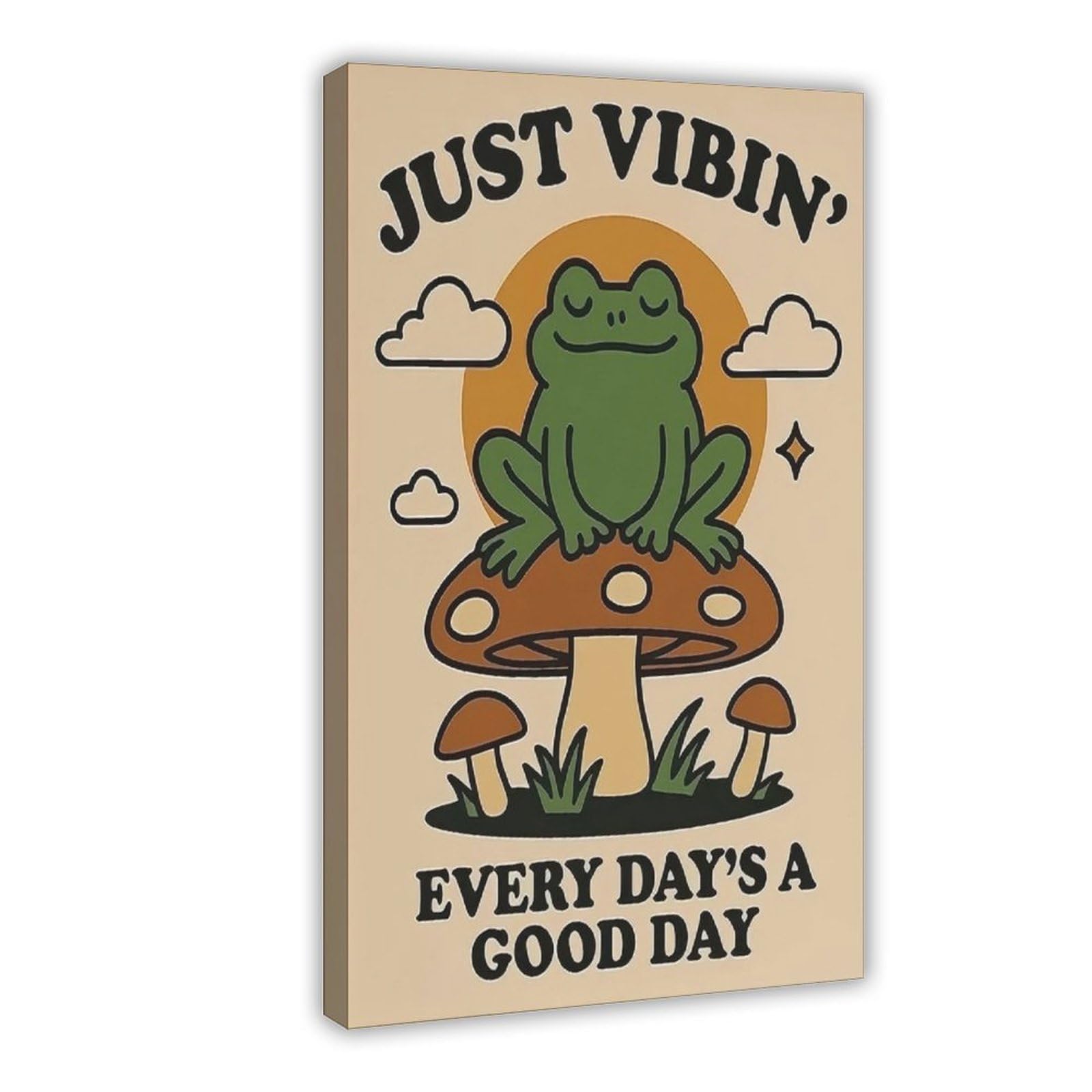 Bareronor Frog Canvas Poster for Dorm Room Decor Gift
