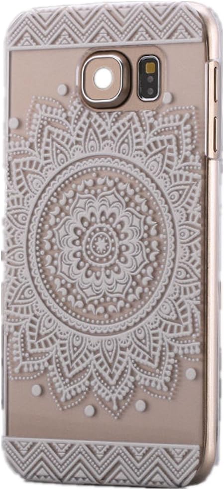 S6 Case,Samsung Galaxy S6 Case,Campanula Mandala Floral Dream Catcher Case Cover for Samsung Galaxy S6