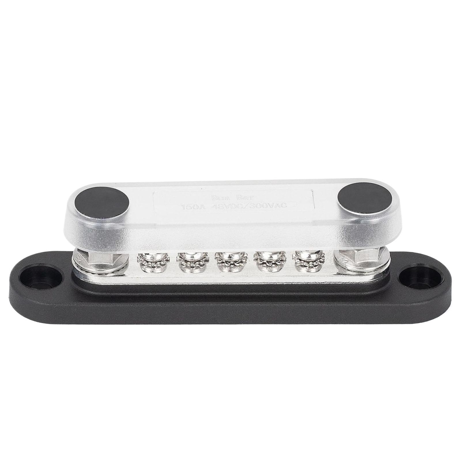 Bloque de distribución de energía de 150A, bloque de conexión profesional de 48V, barra colectora resistente for sistemas solares de vehículos, barcos, remolques, RV(1 Piece Red)