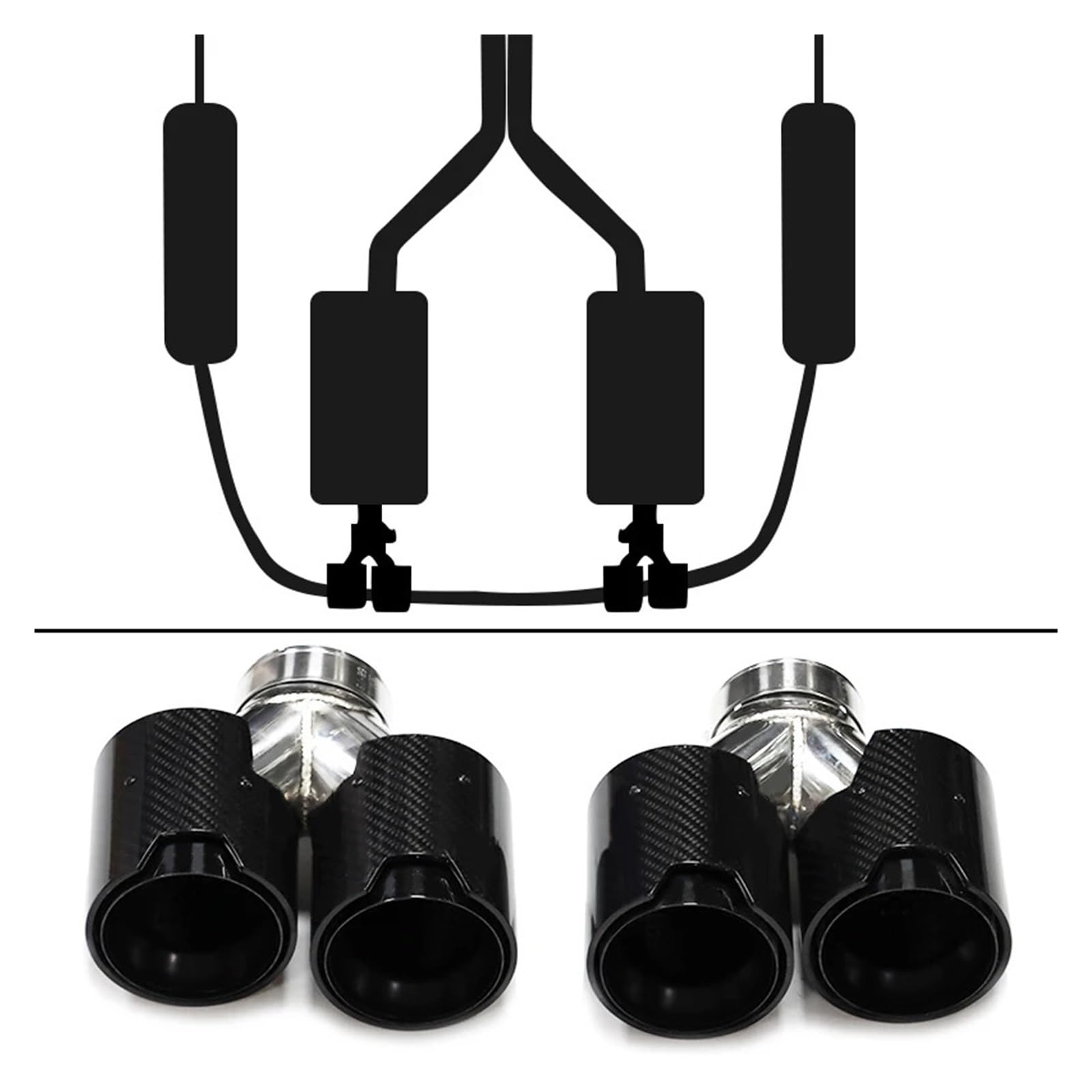 Akrapovic Endrohr Set (Carbon) Für BMW M5 (F10) BJ 2011 > 2017 (TP-CT