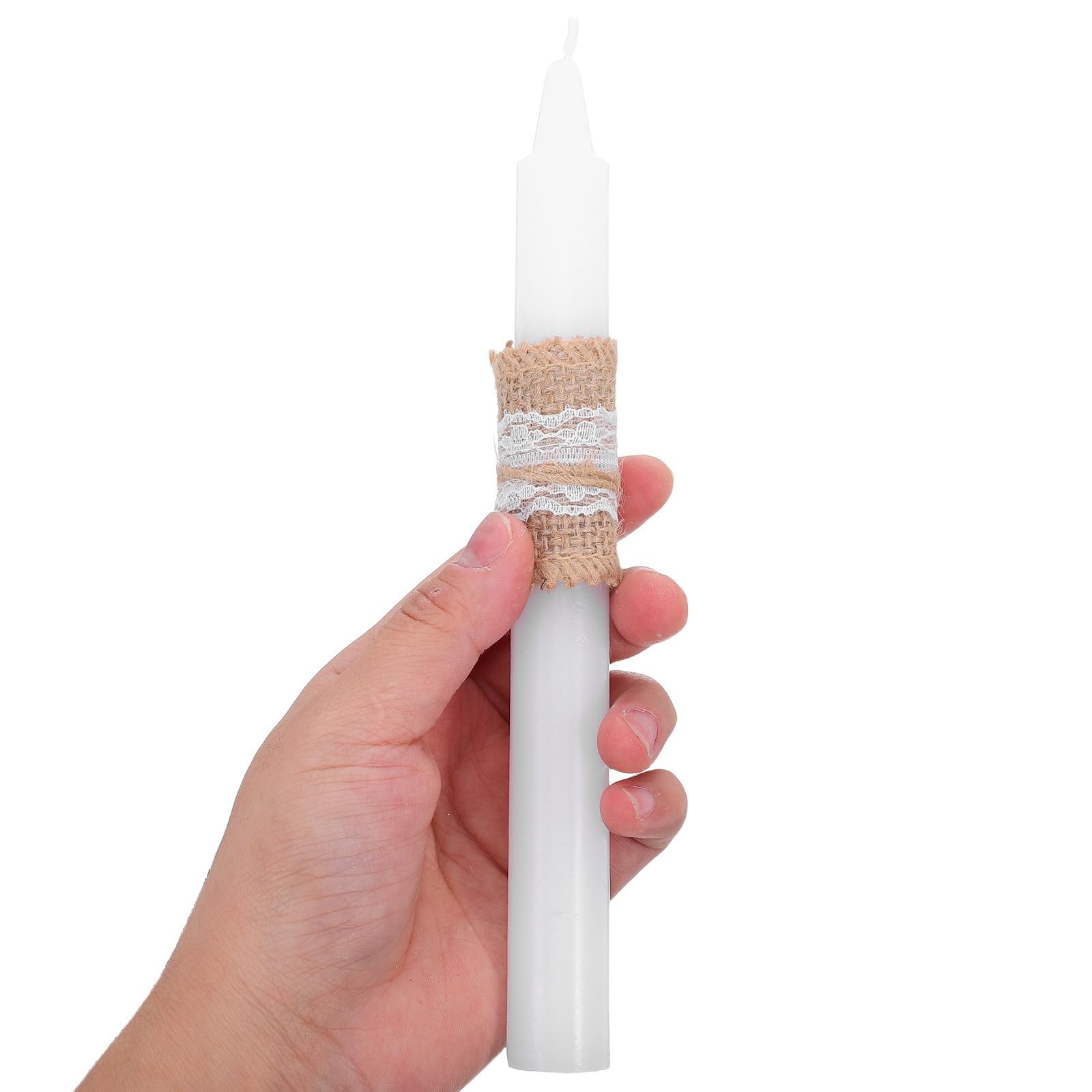 iplusmile 10 Unidades Vela de Bautizo Religiosa de White Brillo Estable