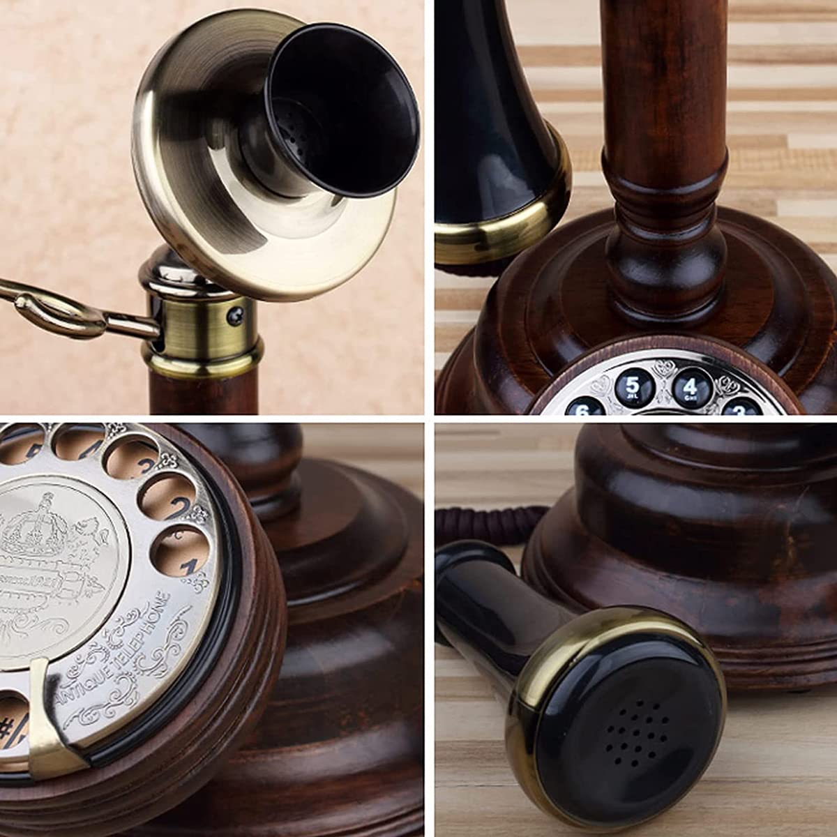 Amazon.co.jp: 装飾レトロキャンドルスティック電話、機能的な