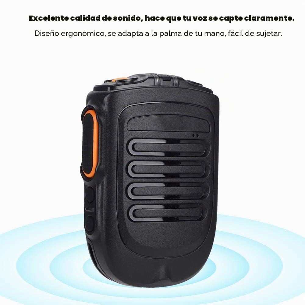Zello Walkie Talkie Micrófono de Altavoz de Mano inalámbrico Bluetooth, Micrófono de Mano PTT de Radio bidireccional con Conector de Auriculares Universal de 3,5 mm