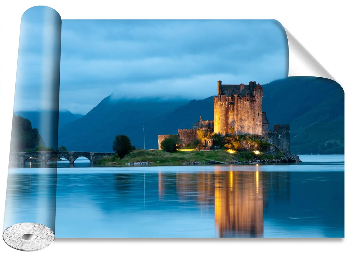 Papier peint protection auto-adhésif résistant château Écosse Tulup