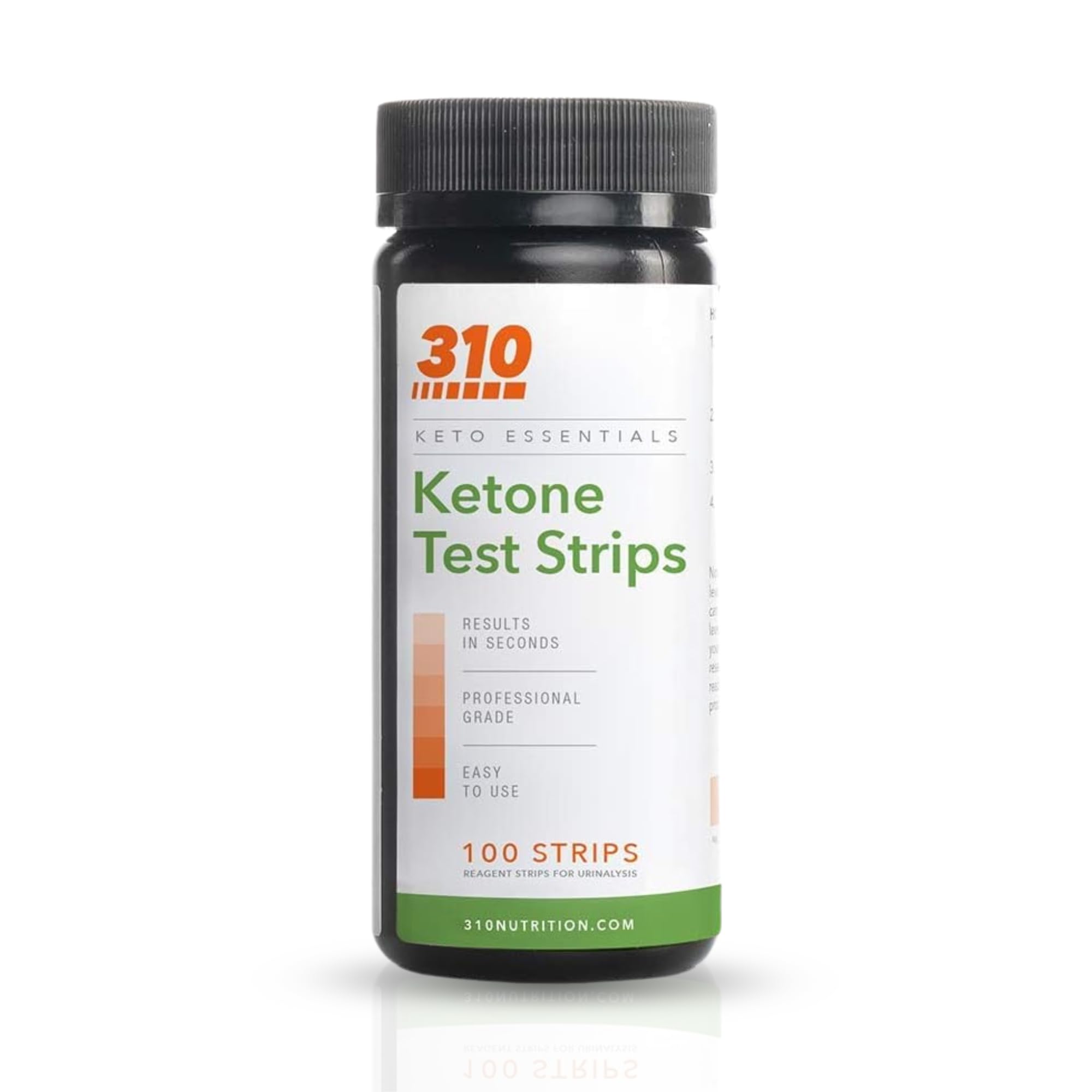 Ketone Test Strips by 310 Nutrition (100 Strips) - Test Ketosis Levels During Low Carb Keto Diet - Accurate Urine Test for Ketogenic Measurement