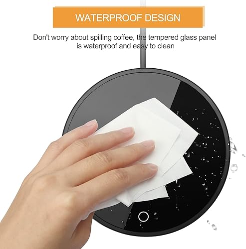 Miniatura 6 de Beetwo - Calentador de taza de café, encendido y apagado automático de inducción por gravedad, calentador de café para uso en escritorio, calentador
