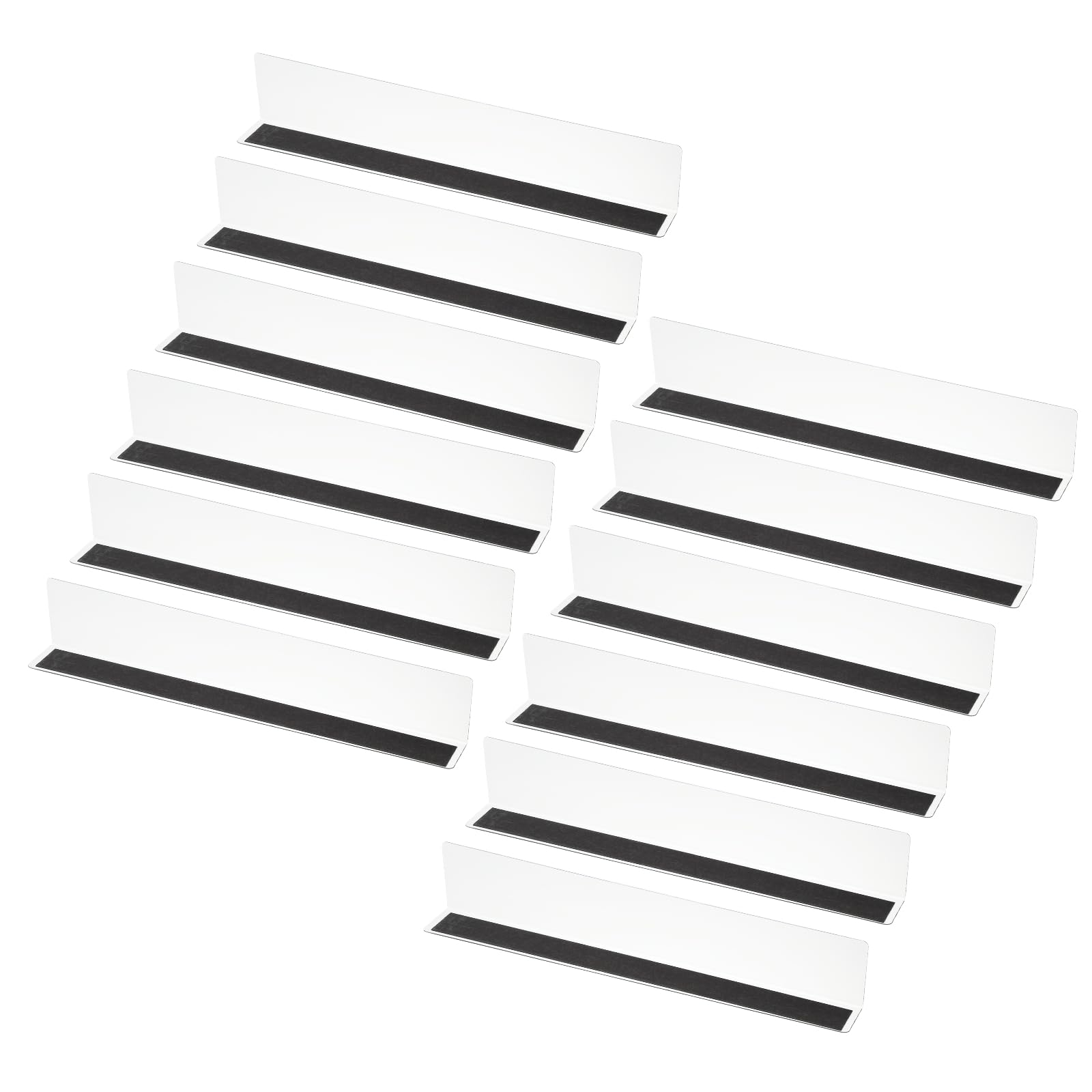 PATIKIL 12 Pack Shelf Dividers for Closet Organization, 350 x 40 x 60mm Acrylic Magnetic Closets Separator Kitchen Cabinet Shelves Under Bed Blocker for Bedroom Kitchen Office, Clear