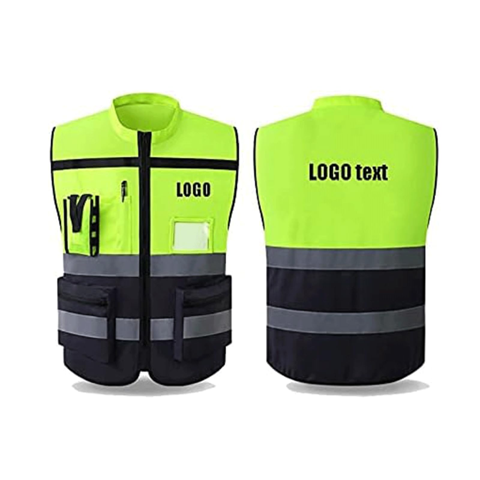 Chalecos de Seguridad Chaleco de Seguridad Ligero Chaleco Reflectante de construcción con Cremallera Traje Reflectante de Alta Visibilidad Chalecos Reflectantes de Seguridad Simples Respirable