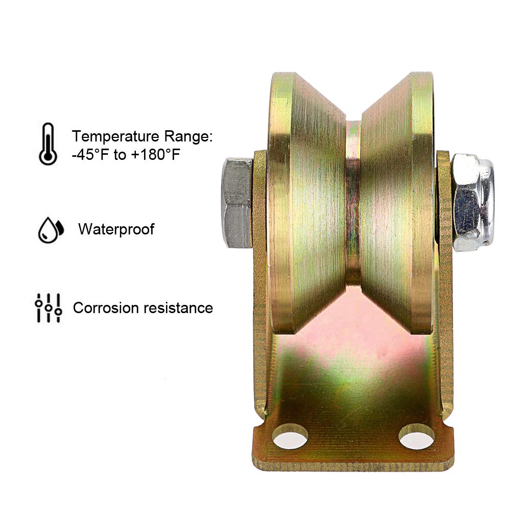 MDLUU 2" VGroove Wheels, Heavy Duty Rigid Casters for Inverted Track