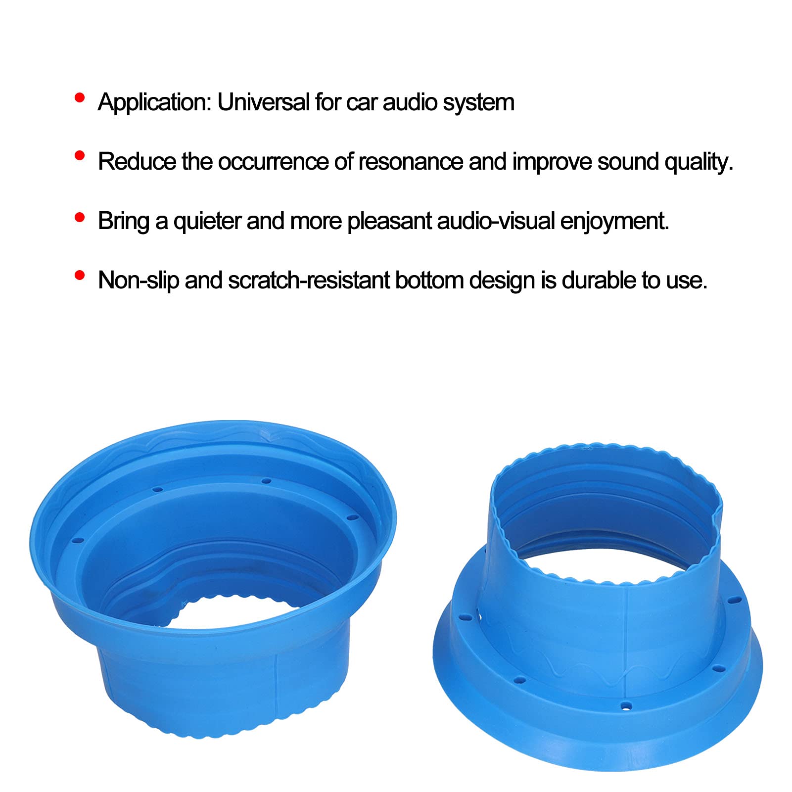 Housses En Silicone Pour Haut-Parleurs De Voiture - 2 Pièces - Étanches, Anti-Vibrations - Améliore La Qualité Sonore - 11