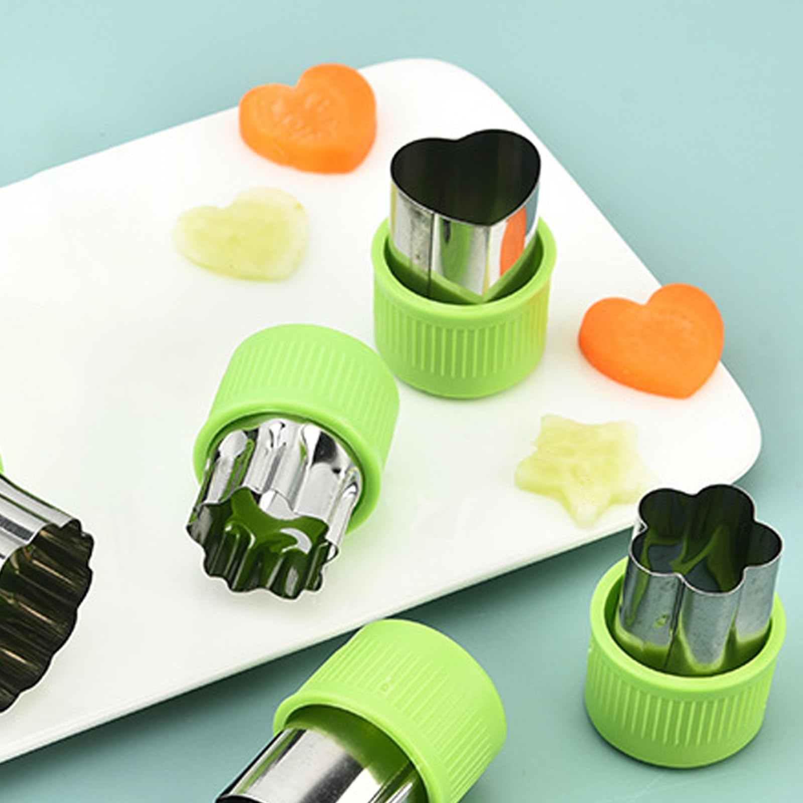 Fruit Carving Tools Set of 10 - Stainless Steel Vegetable Carving Knife, Melon Baller Scoop, Cutter Shapes Mold, DIY Knives for Home Kitchen — Amazon image 6