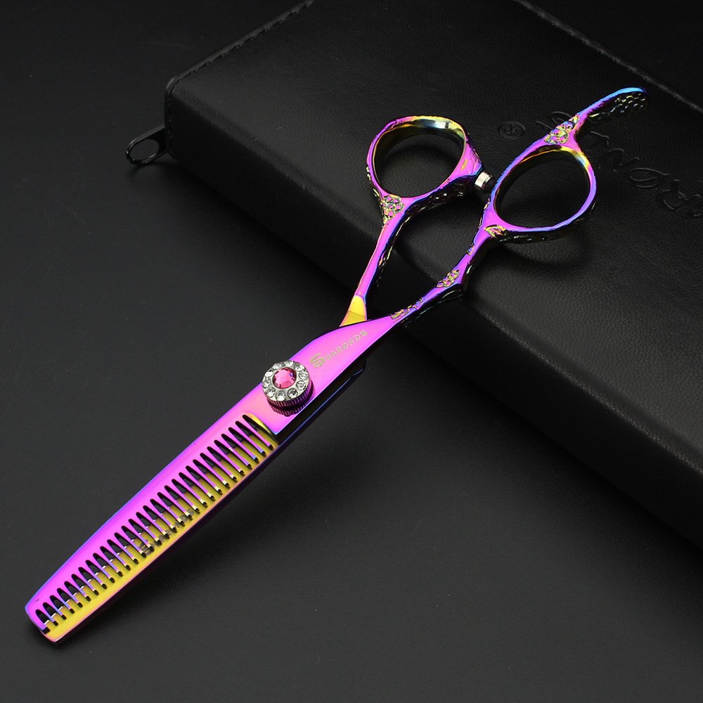 Hairdresser Professional Scissors Set Left-Handed 6 inch Hair sparse Hairdressing Scissors 440C (6-inch thinning Shears-C) - Image 3